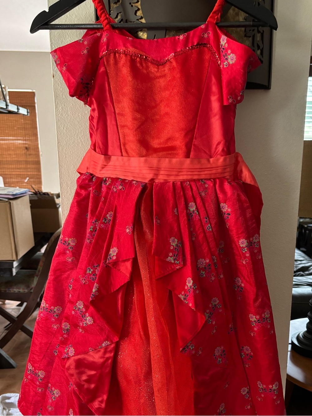 Disney Red Floral Princess Dress Costume